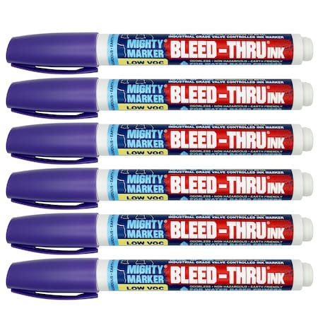 Mighty Marker IM-63 Bleed-Thru Marker, No Color Family, 6PK 06329